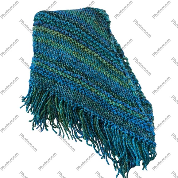 NWOT HAND KNIT SHAWL 100% Acrylic from Denmark Various Colors - Picture 4 of 8